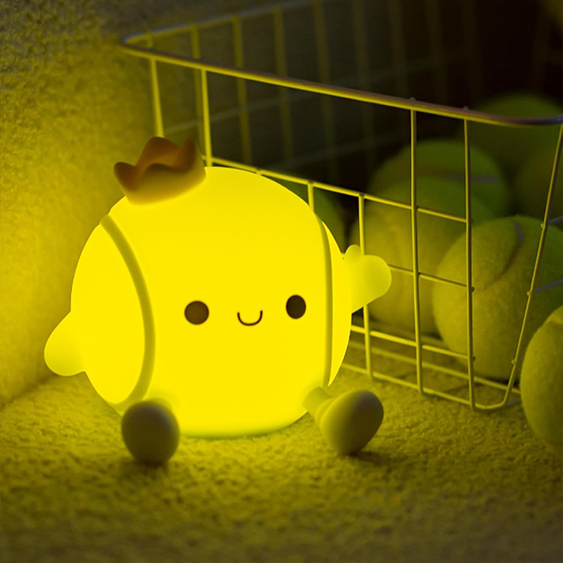 Table Tennis For Kids - Schattig tennisnachtlampje Siliconen slaaplamp voor kinderkamer