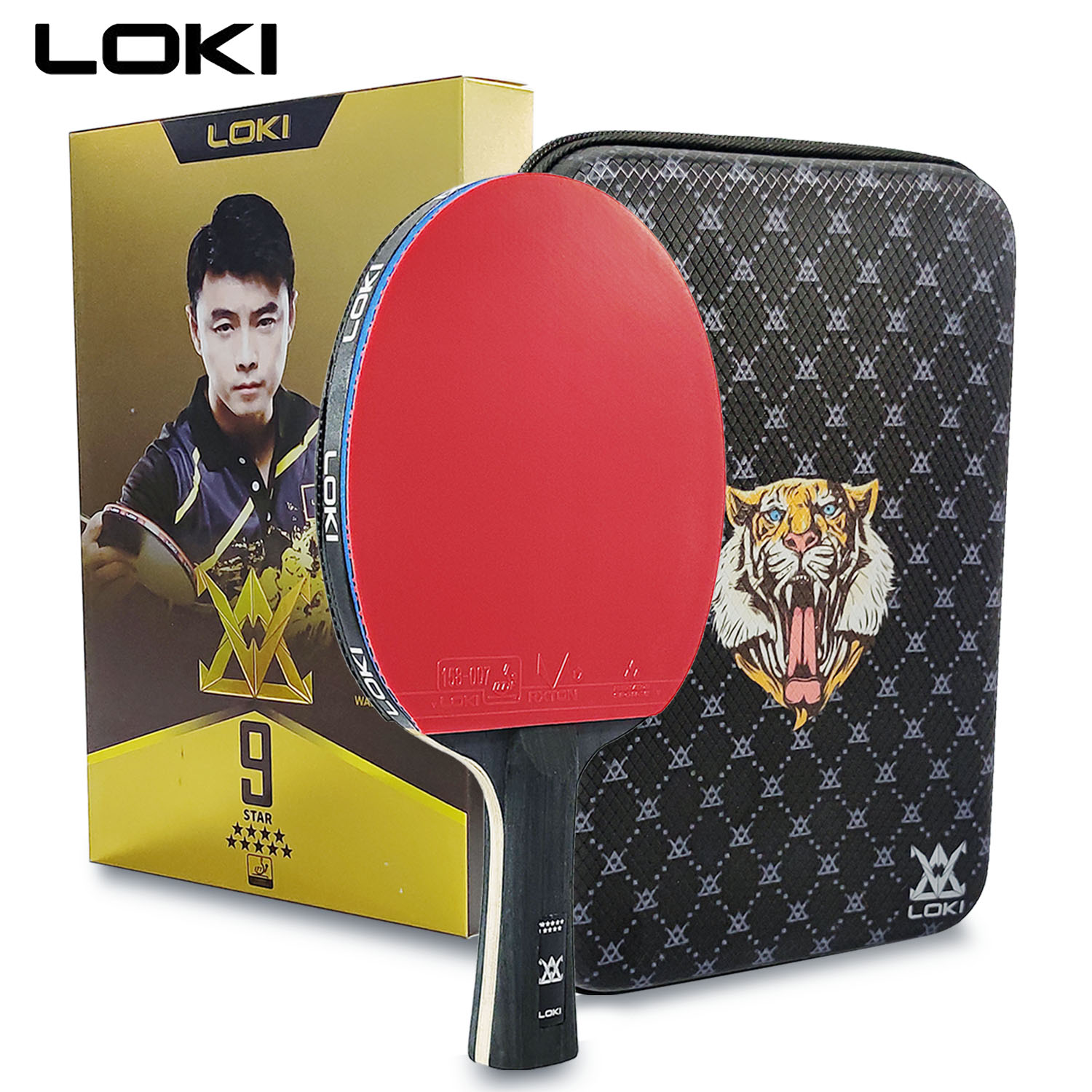 Table Tennis Bat Butterfly - LOKI 9 Ster Tafeltennisracket Professionele 5