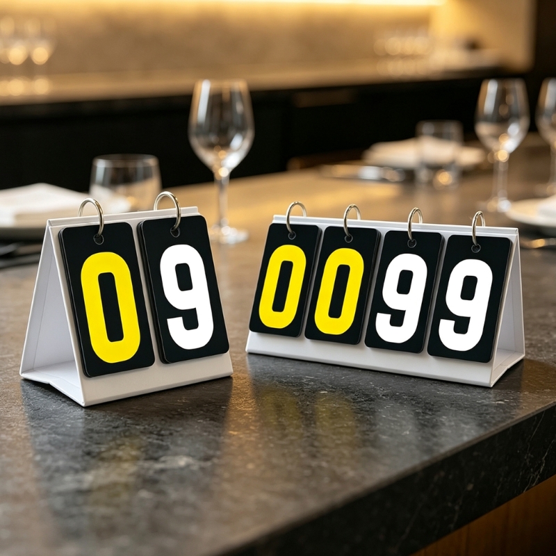 Table Tennis Scoring - Handmatig opklapbaar scorebord voor cuesport en