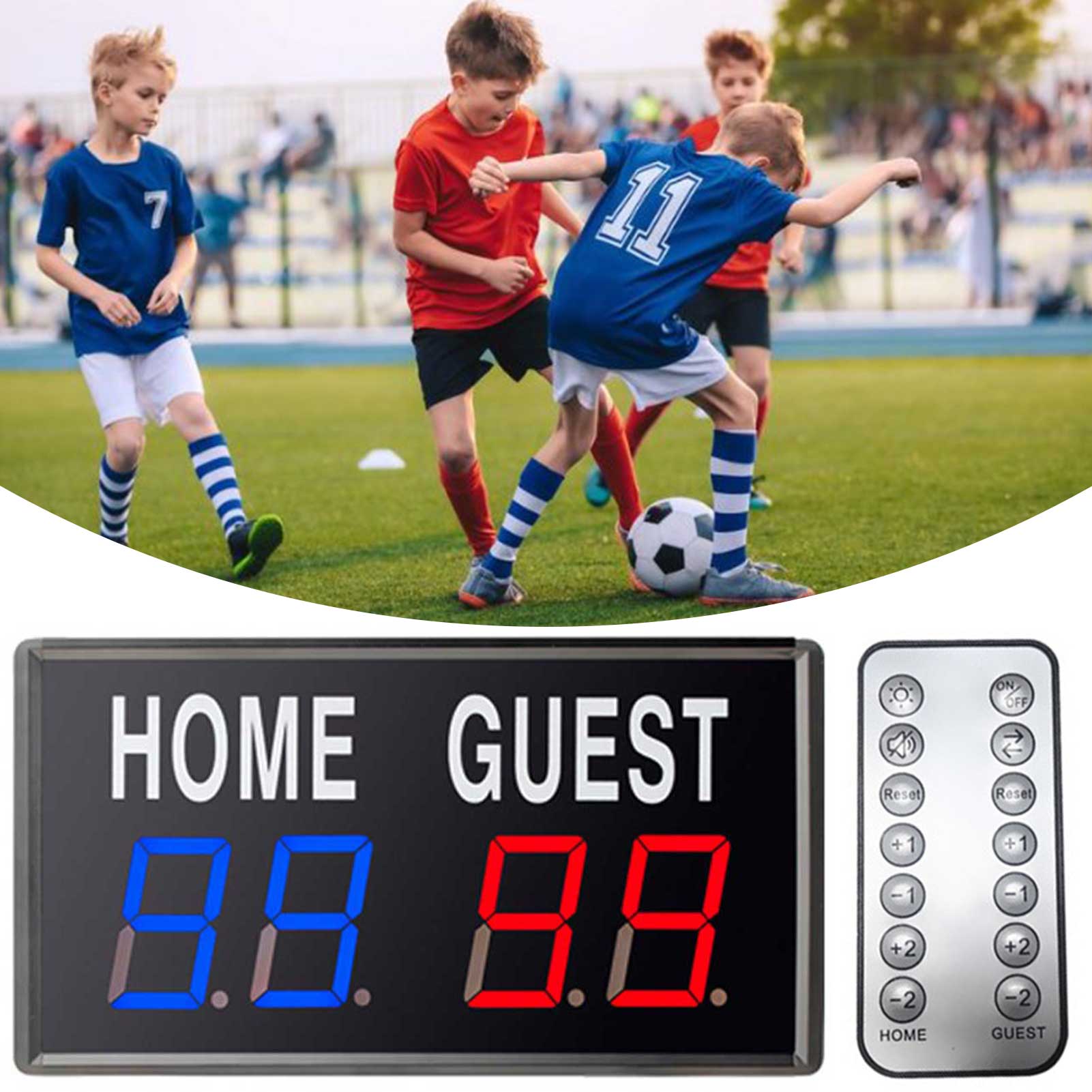 Table Tennis Scoring - 4-cijferig LED elektronisch scorebeugels scorebord USB-aangedreven