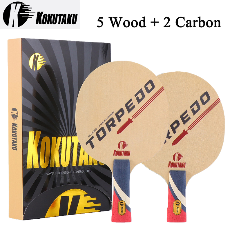 Table Tennis Training - KOKUTAKU TORPEDO Tafeltennisblad 5 Hout +
