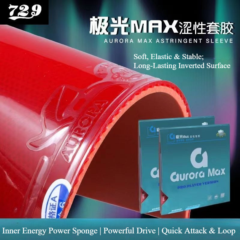 Table Tennis Rubber - 729 Friendship Aurora Max Tafeltennisrubber Niet-kleverig