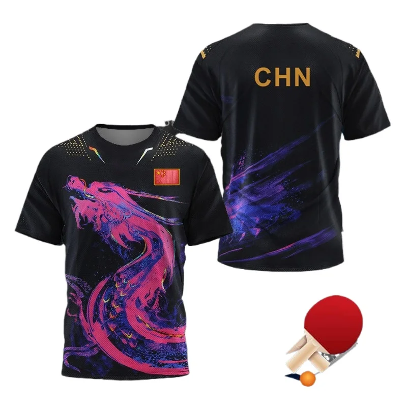Table Tennis Uniform - CHINA Dragon Tafeltennis Grafische T-shirt voor