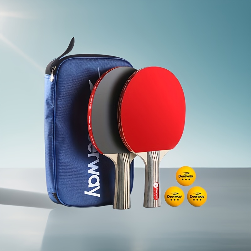 Table Tennis Bat Butterfly - 2 professionele tafeltennisracketsets, dubbelzijdig anti-klevende, horizontale