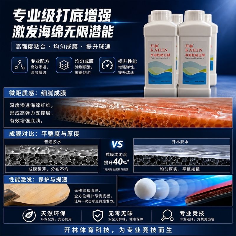 KAILIN 500ml Tafeltennis Anorg - Table Tennis Rubber recensie en prijs