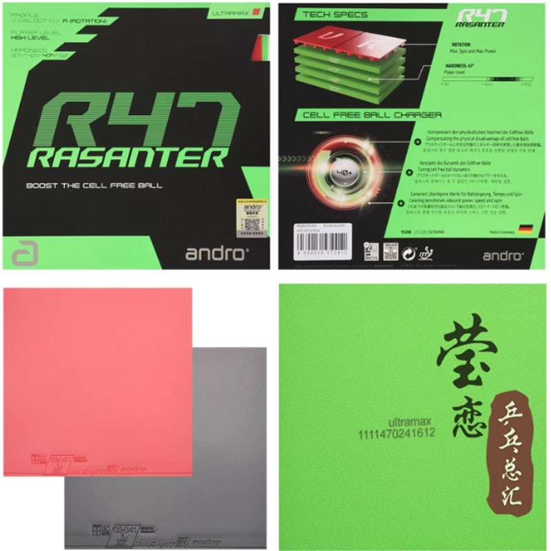Andro Rasanter R45 47 50 C45 4 - Table Tennis Rubber recensie en prijs