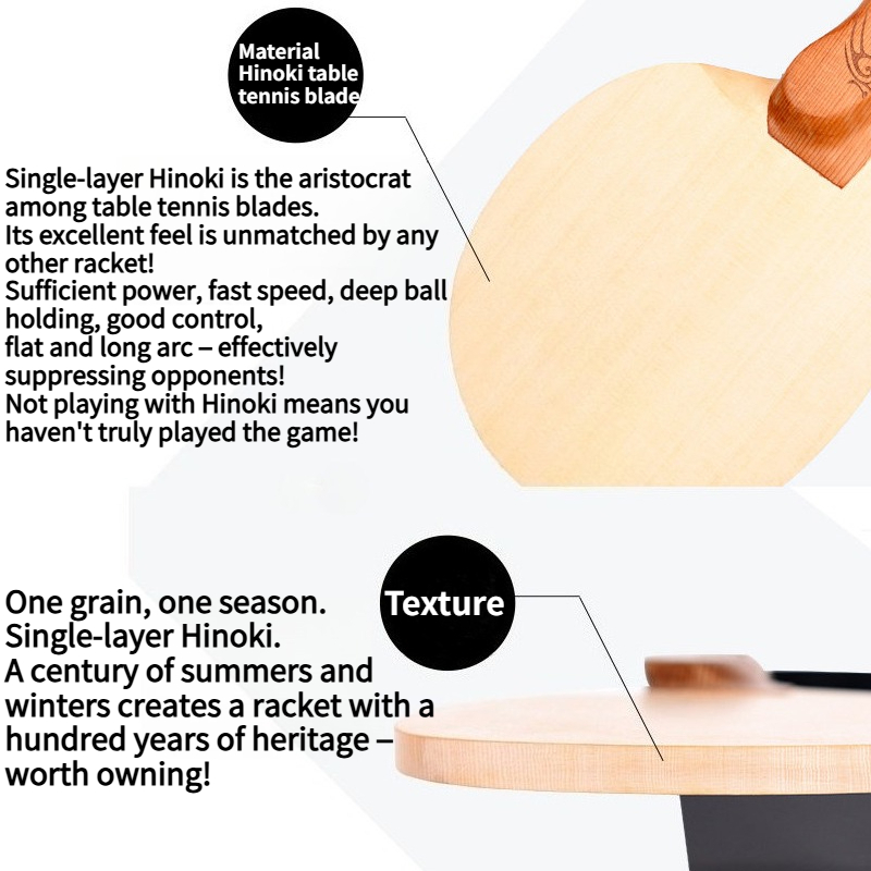 Shenlongmu 1-laags Hinoki Tafe - Table Tennis Defense recensie en prijs
